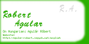 robert agular business card