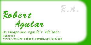 robert agular business card
